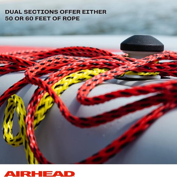 Tow Rope, 1-4 Rider Rope for Towable Tubes Multi, 9/16" - Picture 3 of 7